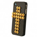 Zadní ochranný kryt pro iPhone 4/4S - zlatý kříž 
