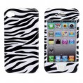 Přední a zadní ochranný kryt pro iPhone 4/4S - zebra 